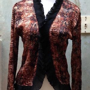 Stunning Ruffled Evening Top/Jacket by Makali XL